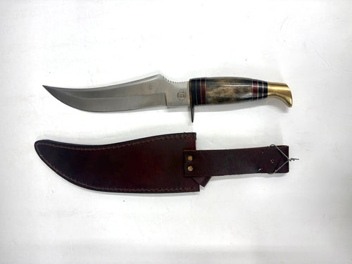 Chipaway Cutlery: 13 Overall Length Hunting Knife with Leather Sheath