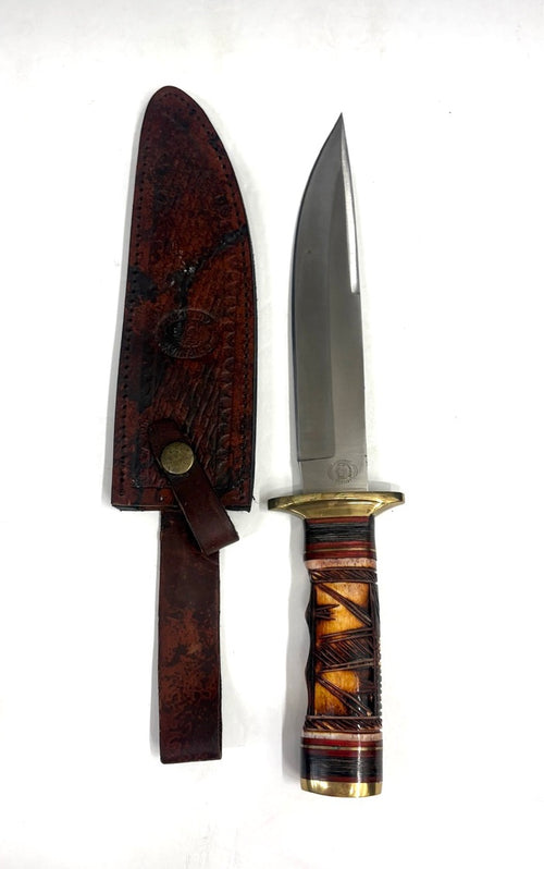 Chipaway Cutlery 12” Hunting Knive with Leather Sheath
