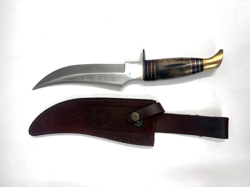 Chipaway Cutlery: 13 Overall Length Hunting Knife with Leather Sheath