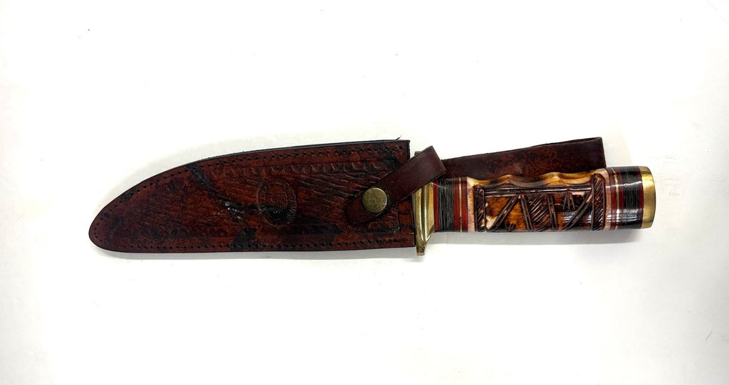 Chipaway Cutlery 12” Hunting Knive with Leather Sheath