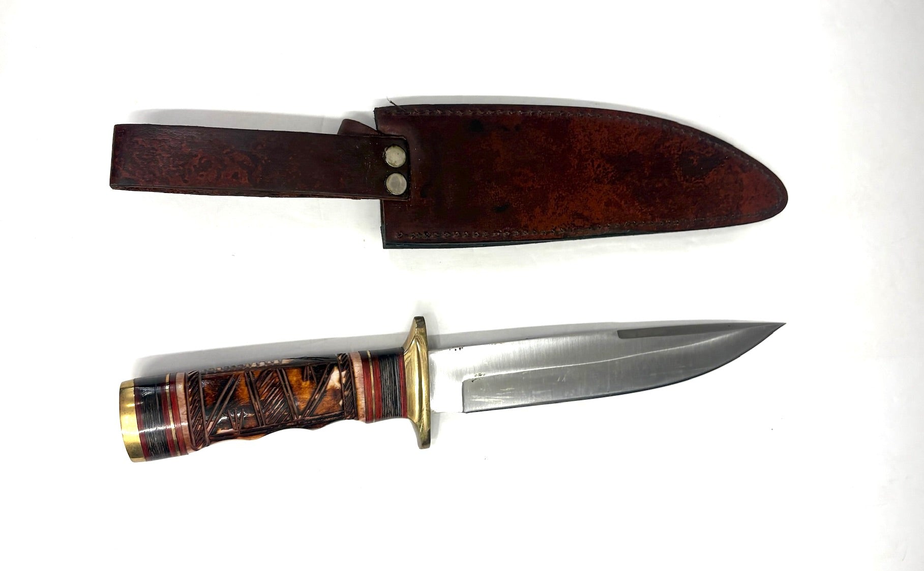 Chipaway Cutlery 12” Hunting Knive with Leather Sheath